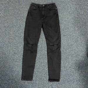 Black denim jeans